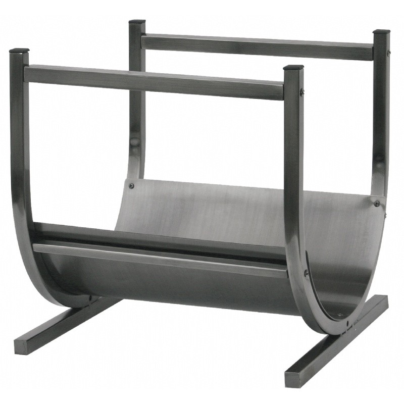Pewter Finish Log Holder : Fire Pits & Fireplaces