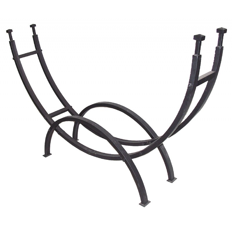 Contemporary Black Log Rack : Fire Pits & Fireplaces