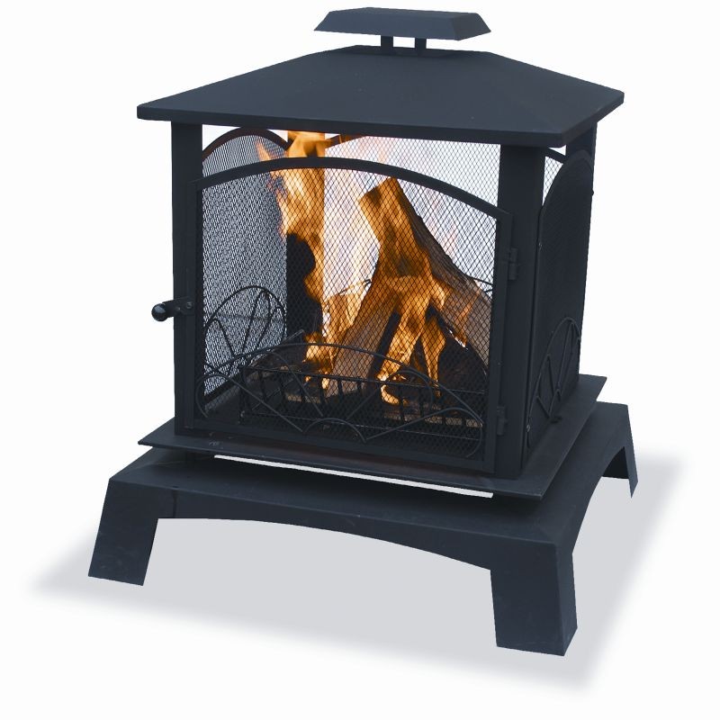 Black Steel Firehouse w/ scroll design