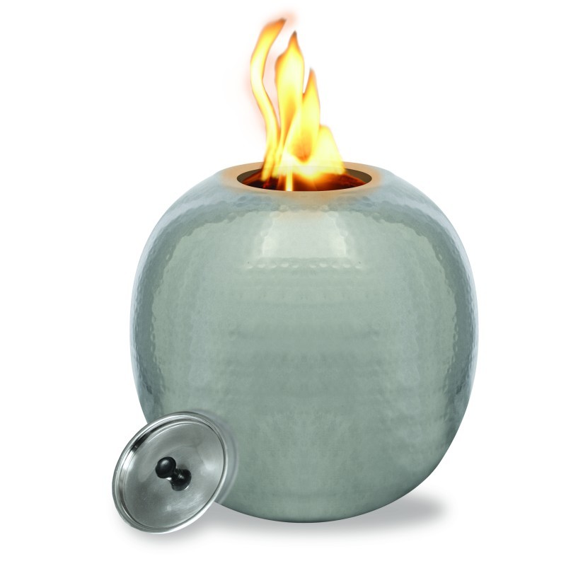 Wave Globe Gel Burner Polished Chrome Wave Globe Gel Burner Polished Chrome