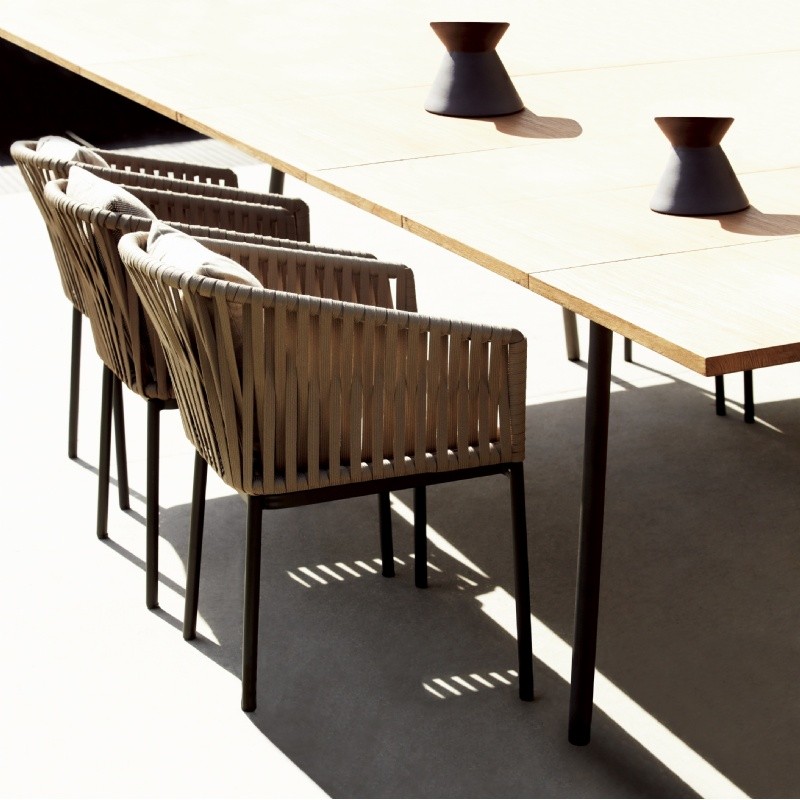 Bitta Braided Modern Outdoor Dining Chair alternative photo #0