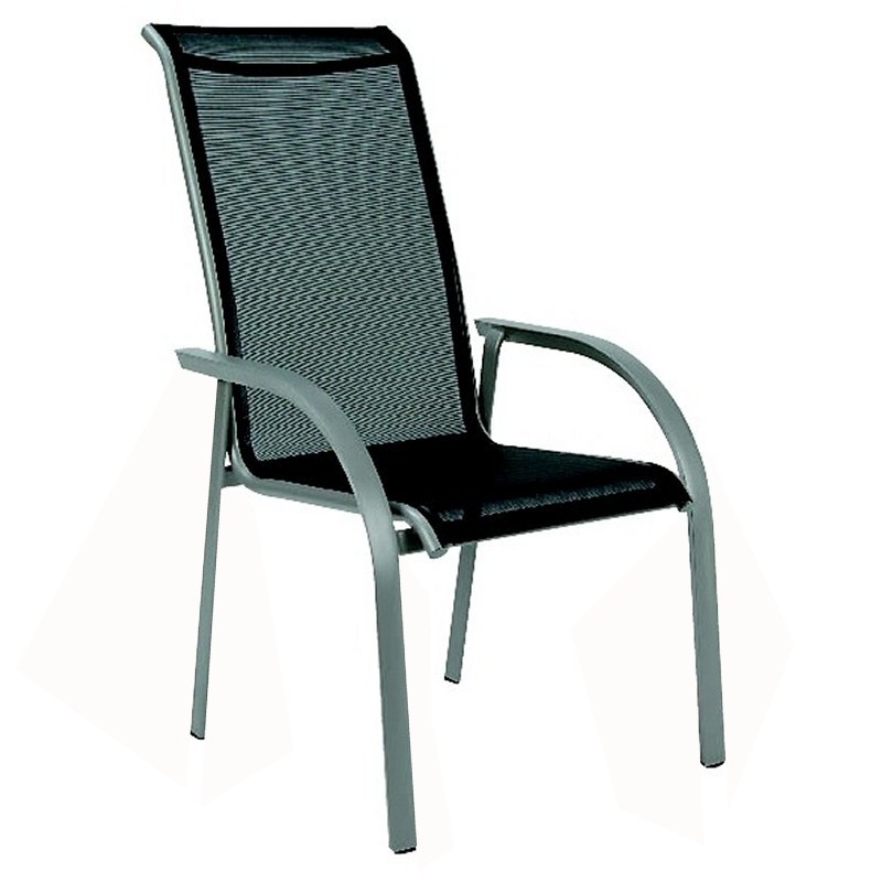 Singo Aluminum High Back Dining Armchair