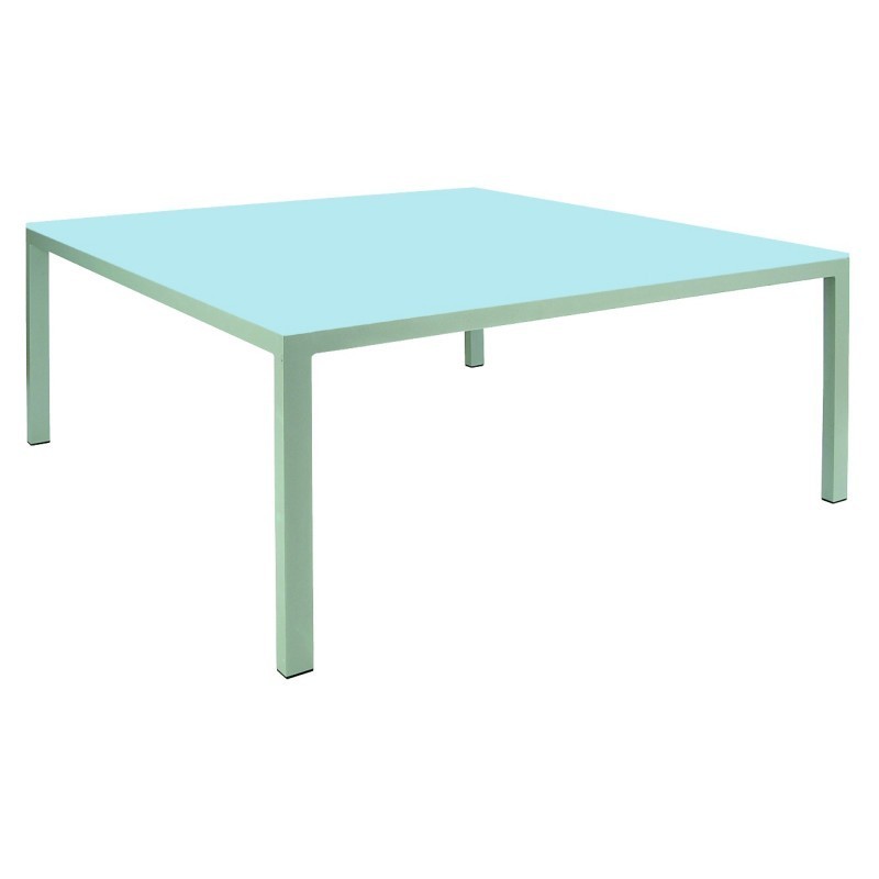 Kore Square Outdoor Dining Table with Glass Top : Square Dining Tables