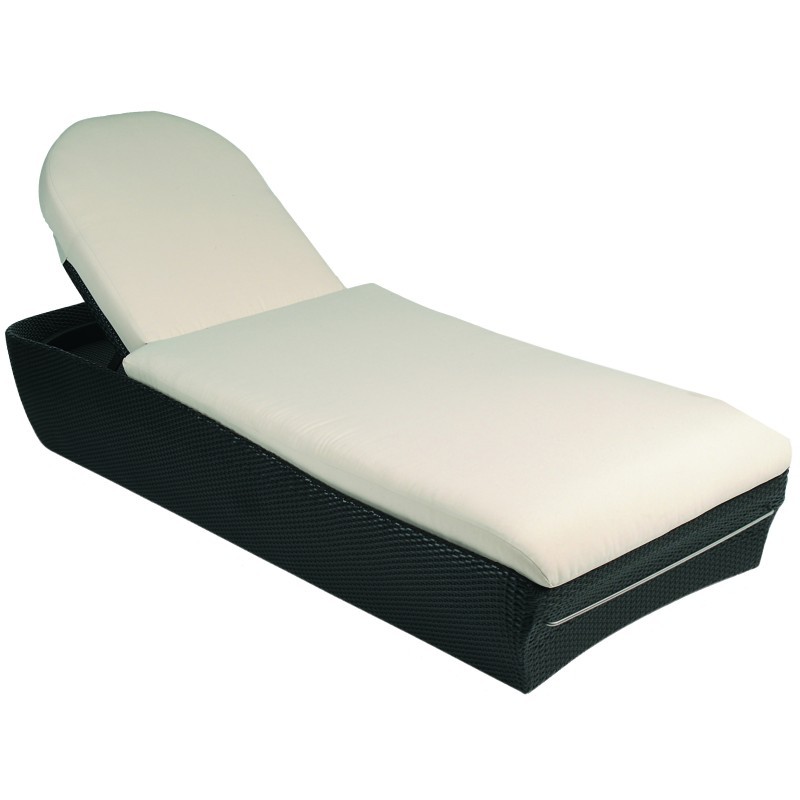 Outdoor Furniture: Kettal: Venezia Collection: Venezia Outdoor Chaise Lounge w/ Storage Chest
