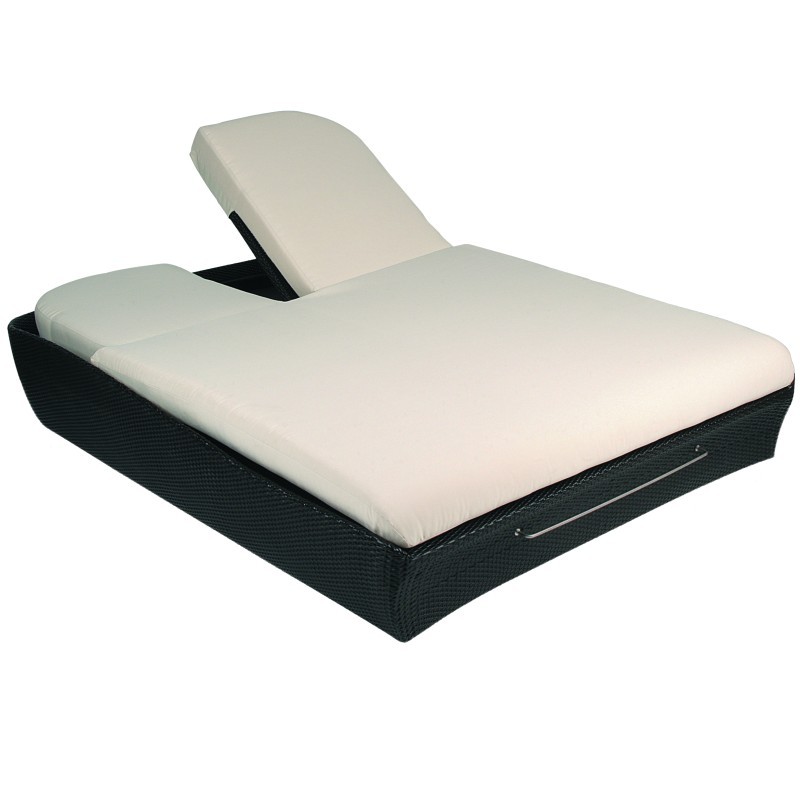 Outdoor Furniture: Kettal: Venezia Collection: Venezia Outdoor Chaise Double w/ Storage Chest