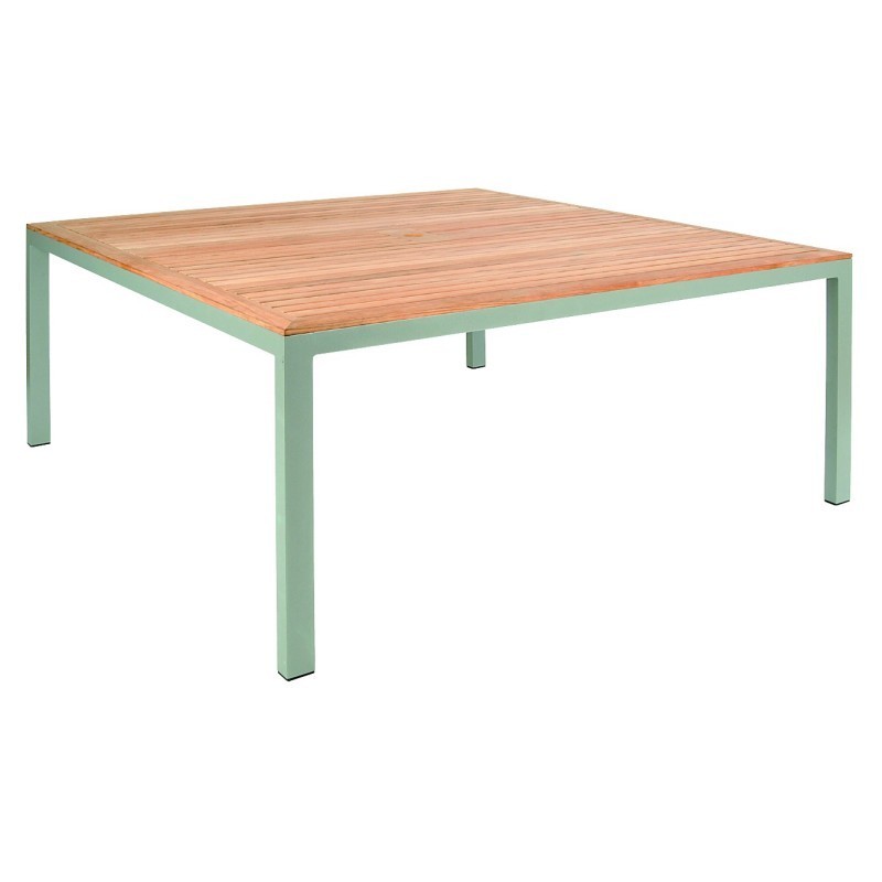 Kore Square Outdoor Dining Table with Teak Top