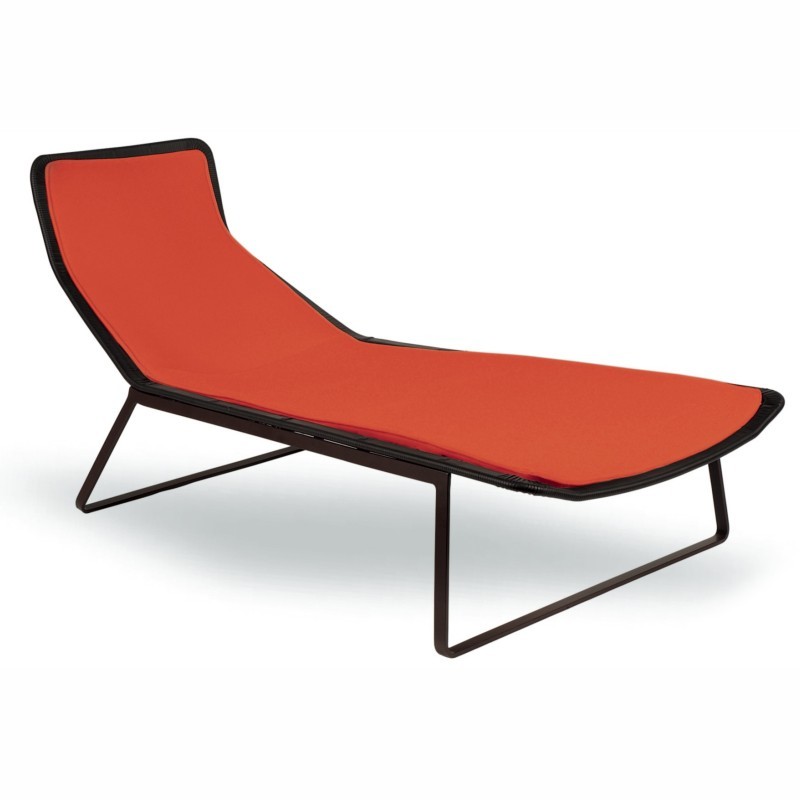 Maia Outdoor Chaise Lounger with Full Cushion Maia Outdoor Chaise Lounger with Full Cushion