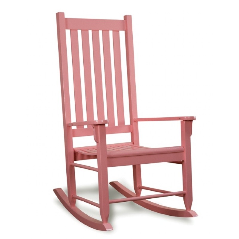 Traditional Wood Rocking Chair Pink