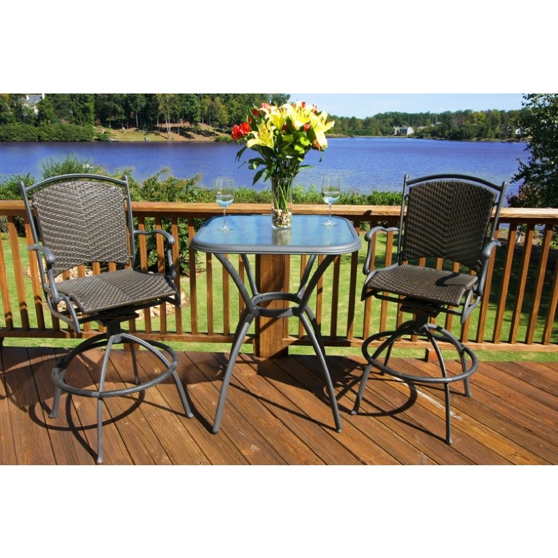 Tuscan 3 Piece Patio Bar Set