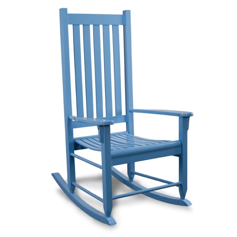 Outdoor Furniture: Tortuga: Tortuga Collection: Traditional Wood Rocking Chair Blue