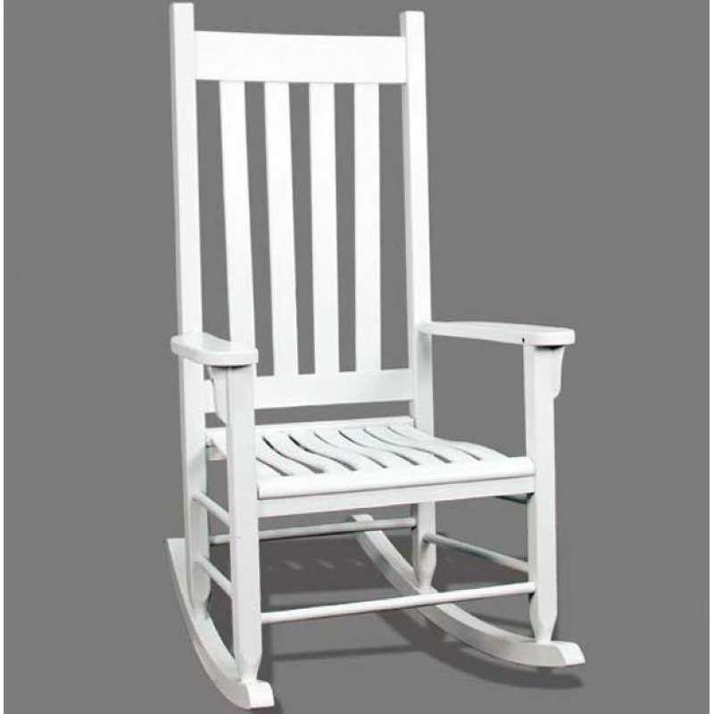 Outdoor Furniture: Tortuga: Tortuga Collection: Traditional Wood Rocking Chair White