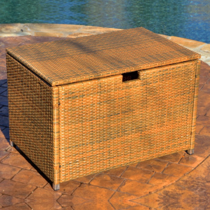 Wicker Outdoor Storage Box