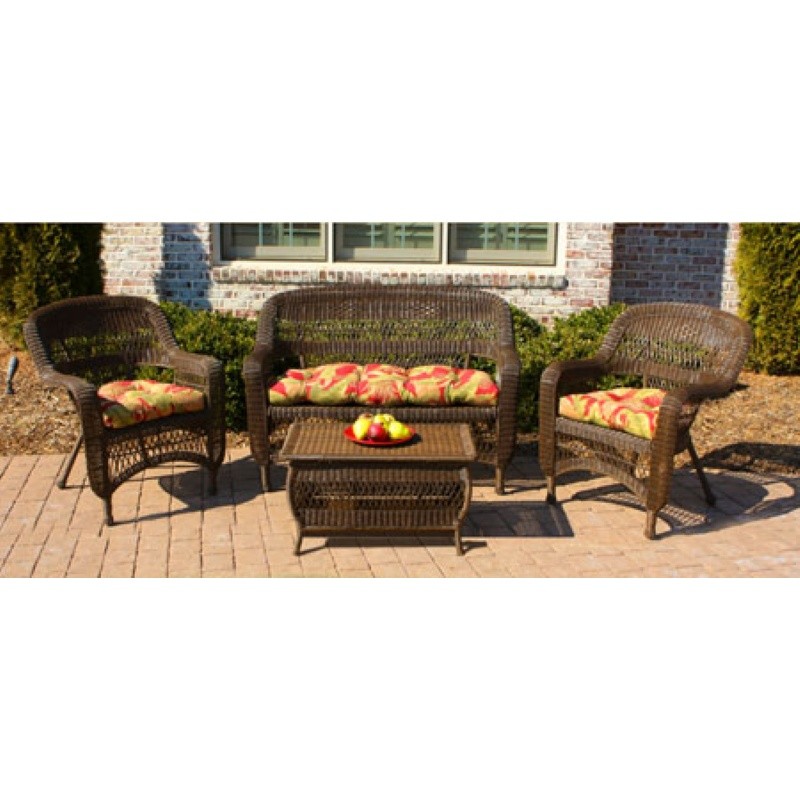 Portside Mocha 4-Piece Garden Seating Set