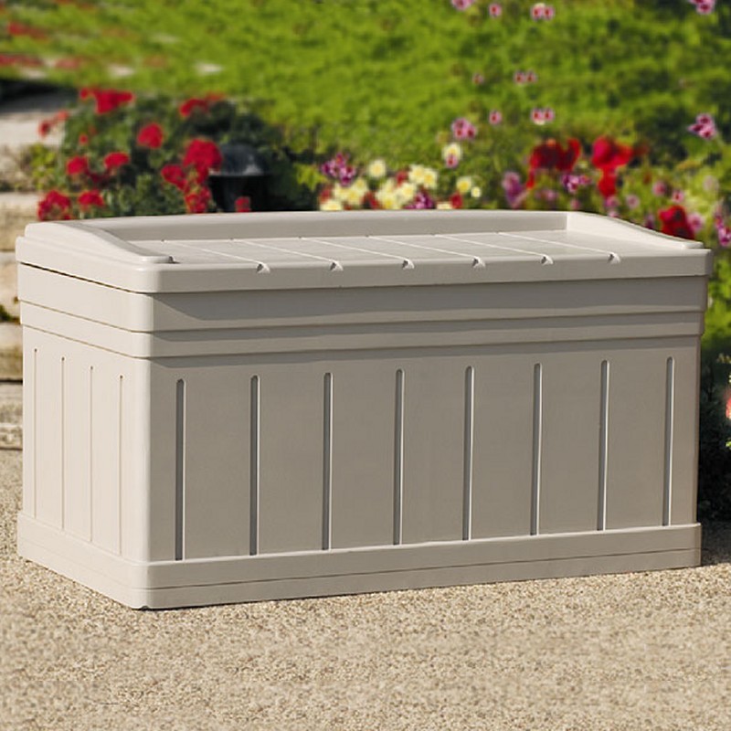 Home & Garden: Outdoor Storage Boxes: Outdoor Storage Box 129 Gallons with Seat