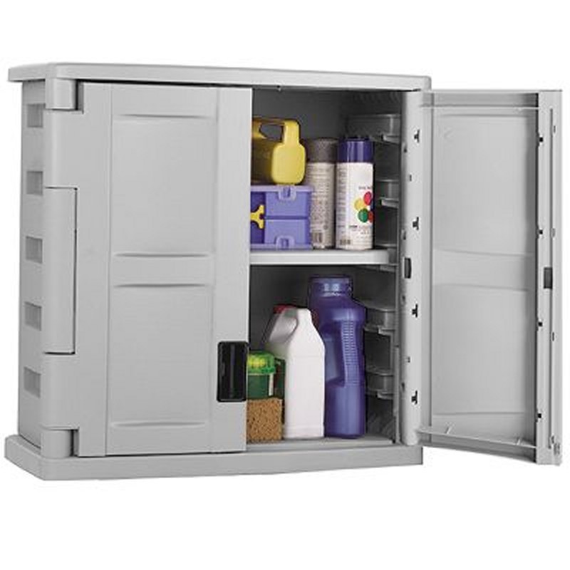 Utility Storage Cabinet Gray - Black Utility Storage Cabinet Gray - Black