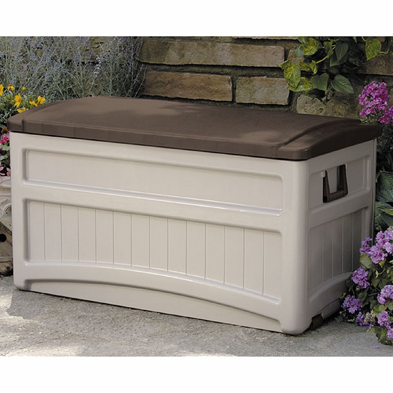 Outdoor Storage Deck Box 73 Gallons w/Bronze Lid Outdoor Storage Deck Box 73 Gallons w/Bronze Lid