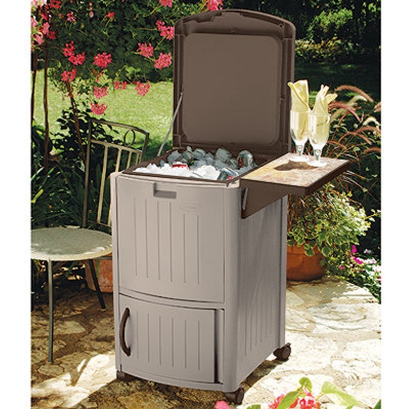 Pool Patio Cooler Station with Leaf Pool Patio Cooler Station with Leaf