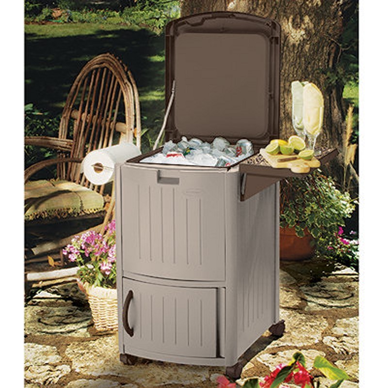 Pool Patio Cooler Station with Towel Holder Pool Patio Cooler Station with Towel Holder