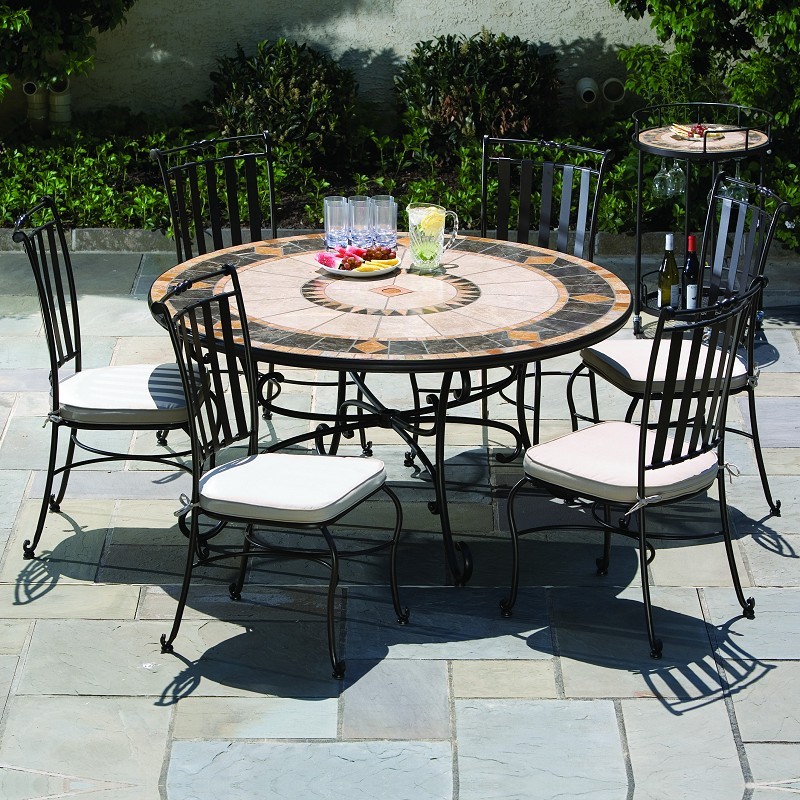Wrought Iron Dining Set 7-Pcs - Compass