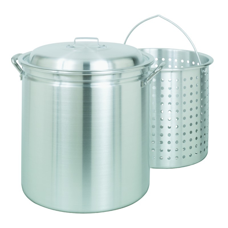 Steamer Stockpot 42 Qt Aluminum with Lid and Basket