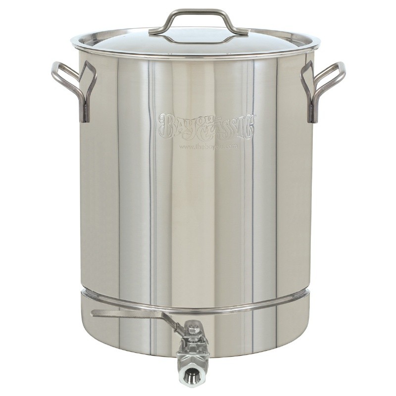 Spigot Stockpot & Lid - 32 Qt - 8 Gal. Stainless Steel : Stainless Steel Stockpots