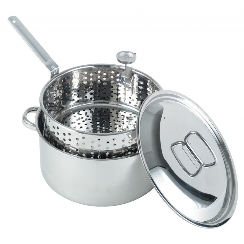 Stainless Steel Deep Fryer Pan 10qt : Stainless Steel Stockpots