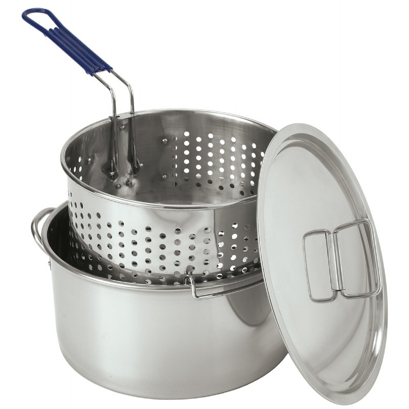 Stainless Steel Deep Fryer Pan 14qt : Stainless Steel Stockpots