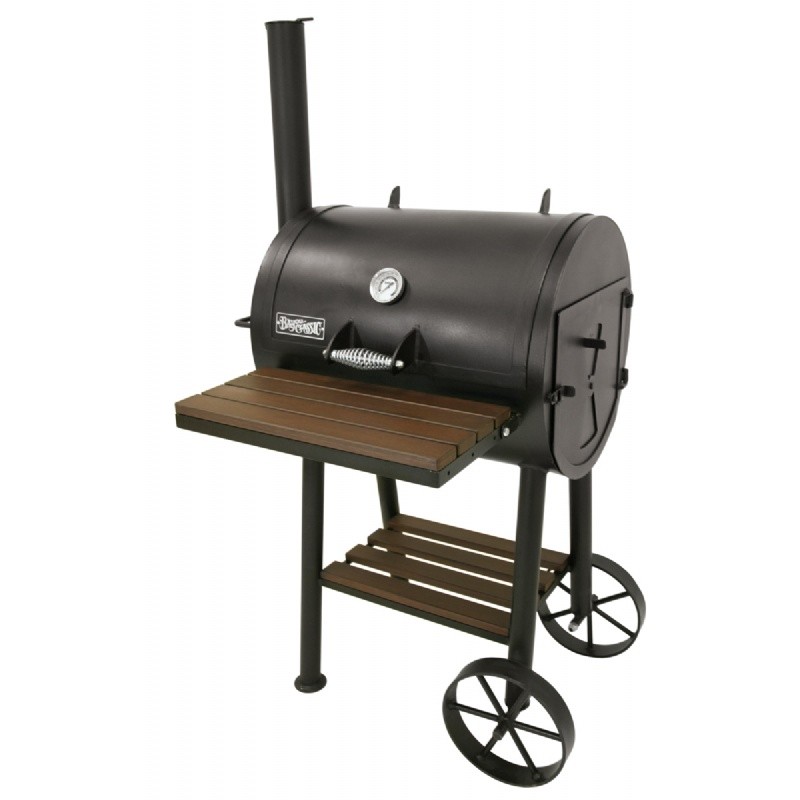 Black Steel Charcoal Smoker Grill 24 x18 : Barbecue Grills