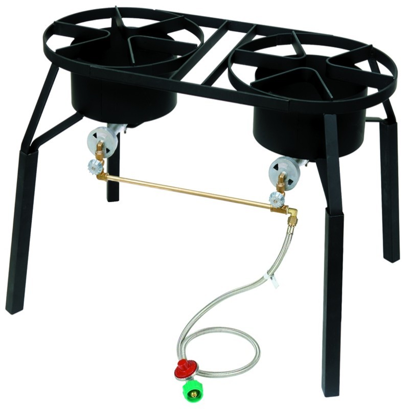 Outdoor Gas Cooker Dual Burner : Barbecue Grills