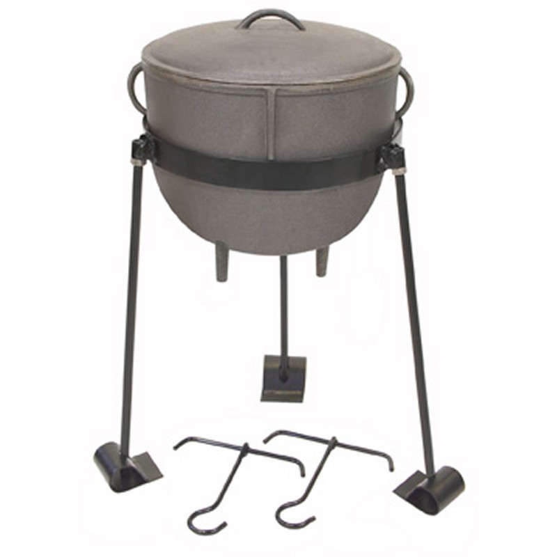 Cast Iron 4-gal. Stew Pot Set