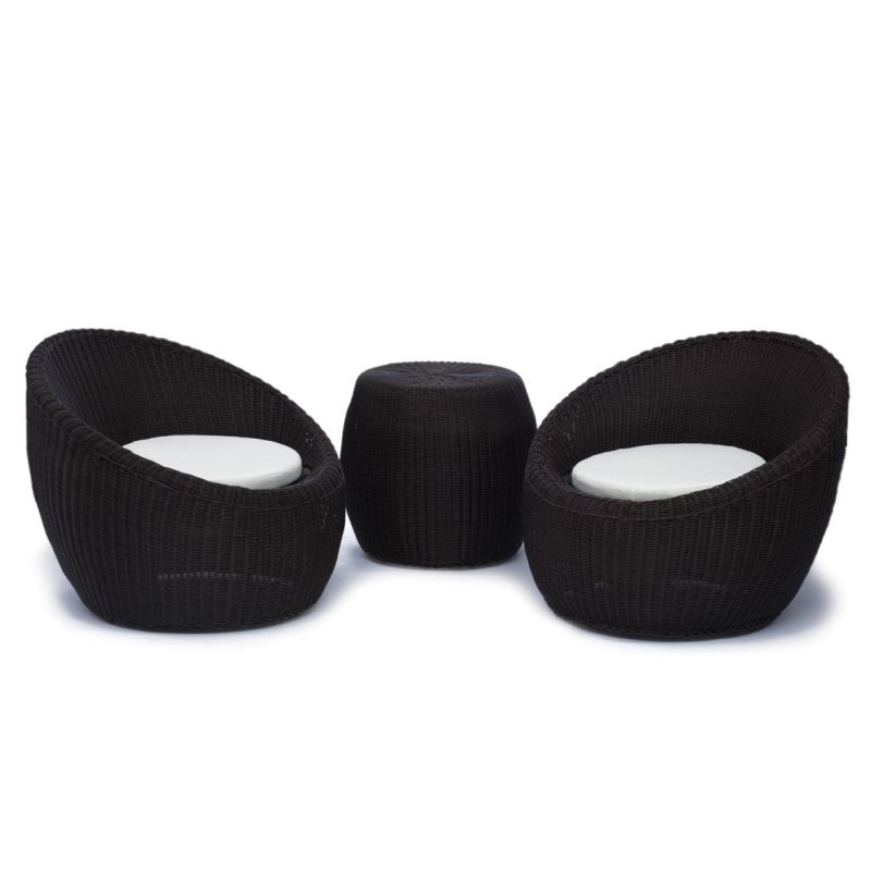 Congo Patio Wicker Seating Group 3-Piece