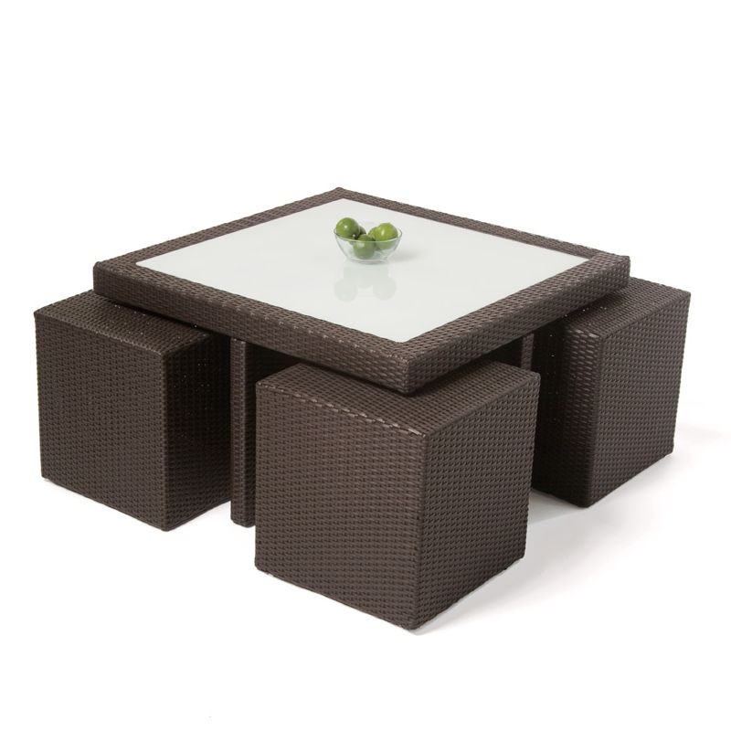 Panama Patio Wicker Dining Group 5-Piece : Outdoor Patio Dining Sets