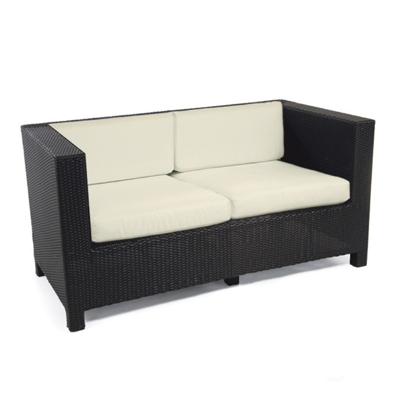 Monaco Outdoor Wicker Club Loveseat : Patio Chairs