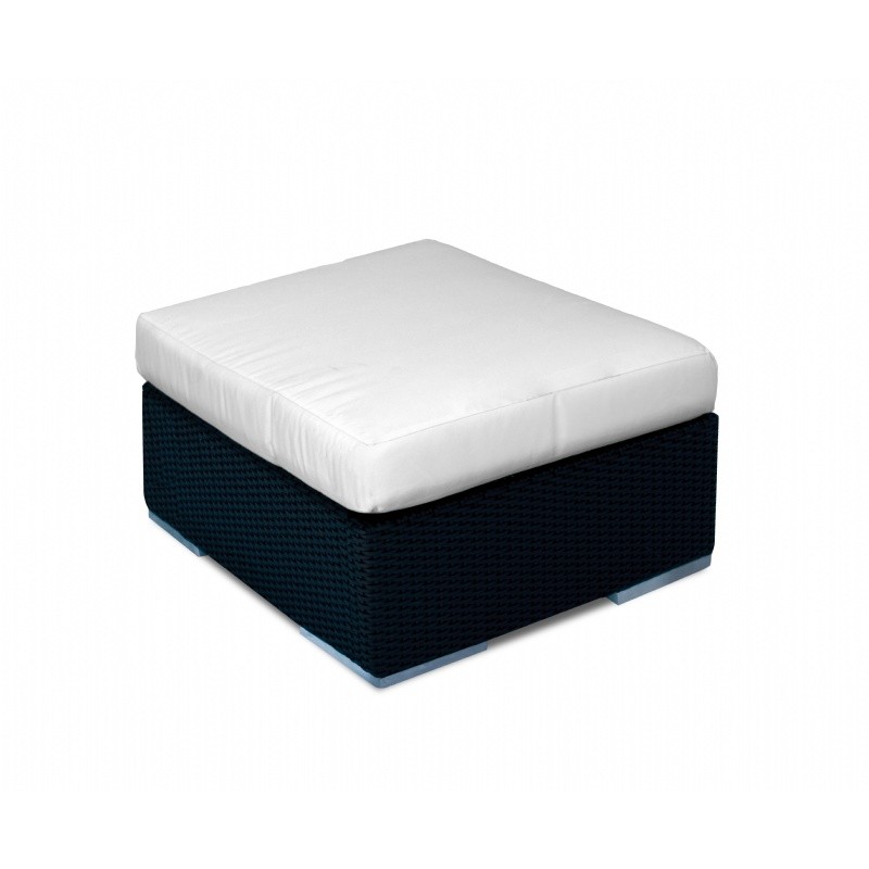 Tangier Outdoor Wicker Sectional Ottoman Unit : Footstools