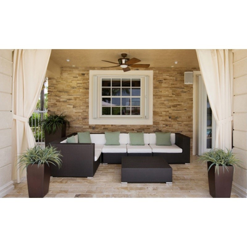 Tangier Outdoor Wicker Sectional Deep Seating Set 7 Piece
