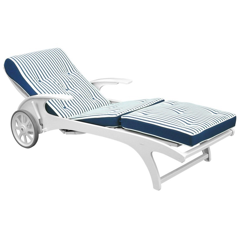 Riviera Multiposition Outdoor Chaise Lounge with Arms