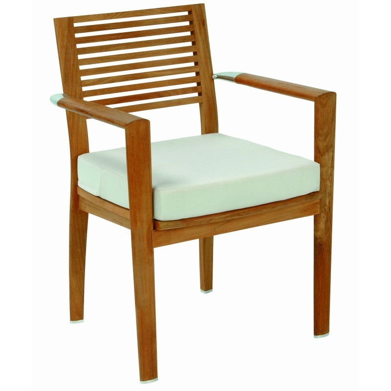 Outdoor Furniture: Dining Chairs: Equinox Teak Dining Armchair