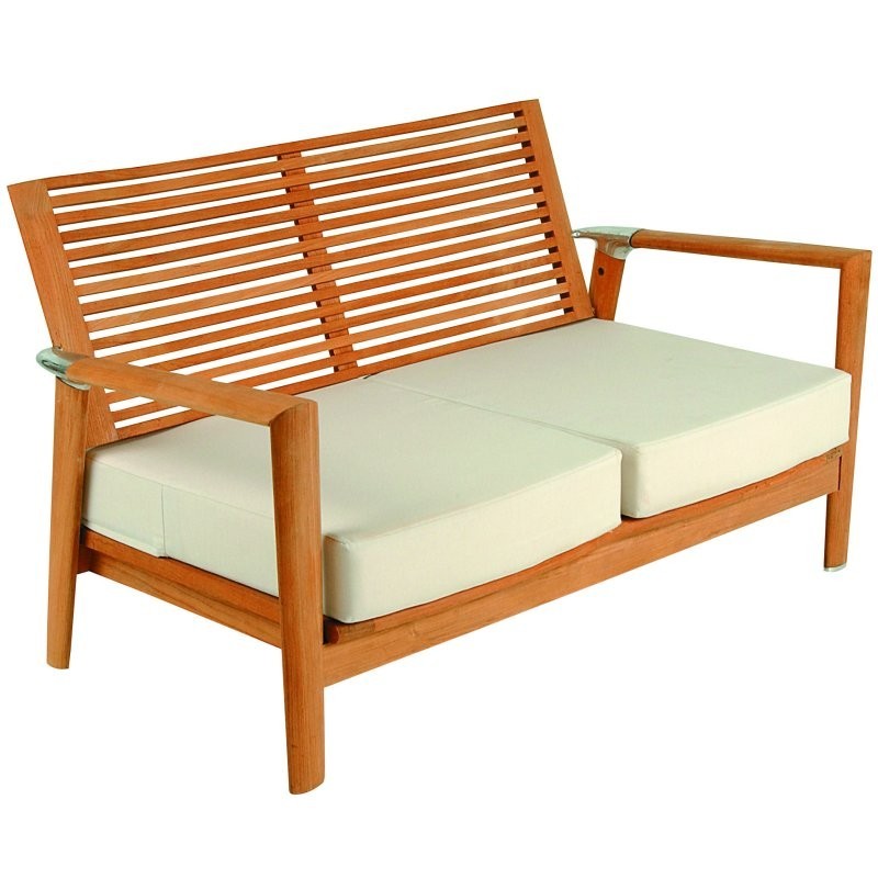 Outdoor Furniture: Triconfort: Equinox Teak Sofa Loveseat