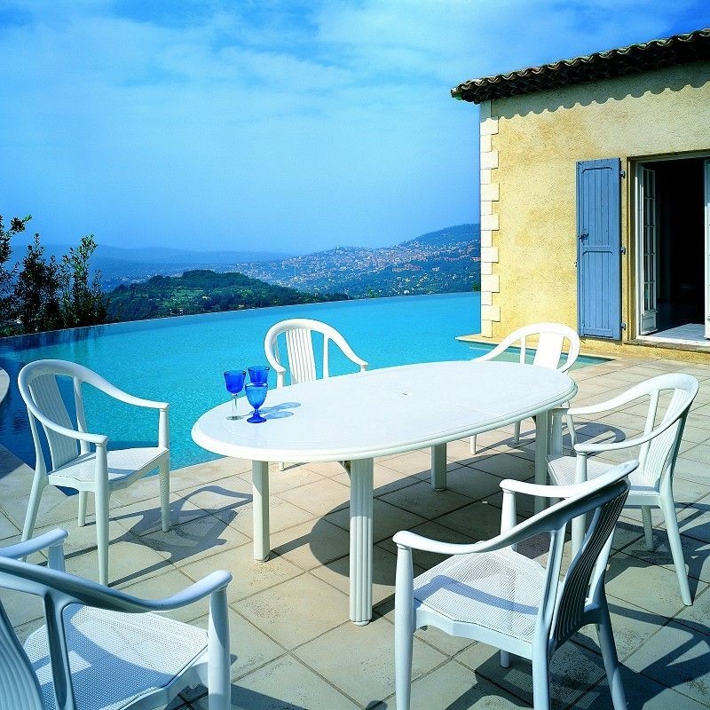 Outdoor Furniture: Sunroom Furniture: Outdoor Dining Set - Elysee 7-Piece