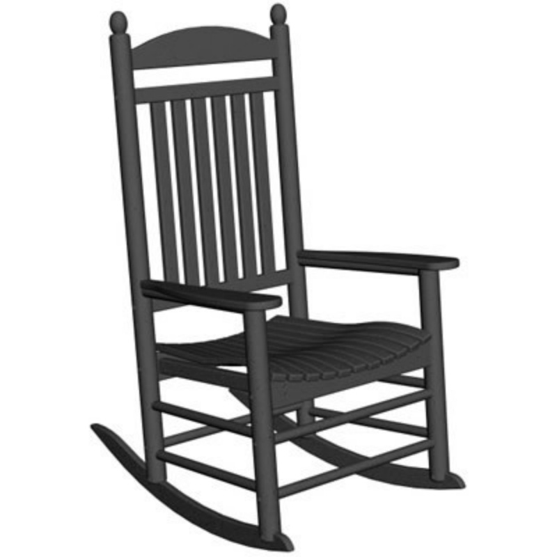 Outdoor Furniture: Gliders Rockers: Plastic Wood Jefferson Outdoor Rocker