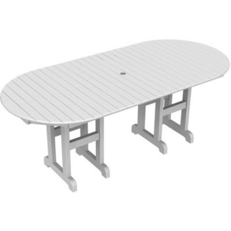 POLYWOOD® Oval Outdoor Dining Table 78 inch PW-RT3678 | CozyDays