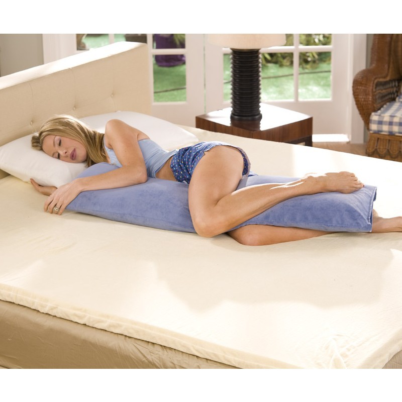 Avana Medium Body Pillow 30 inch Light Blue