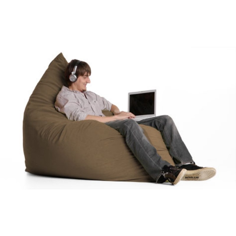 Furniture: Bean Bag Chairs: Jaxx Pillow Sac Bean Bag Chair Crease Buff