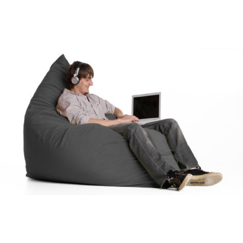 Furniture: Bean Bag Chairs: Jaxx Pillow Sac Bean Bag Chair Microsuede Charcoal