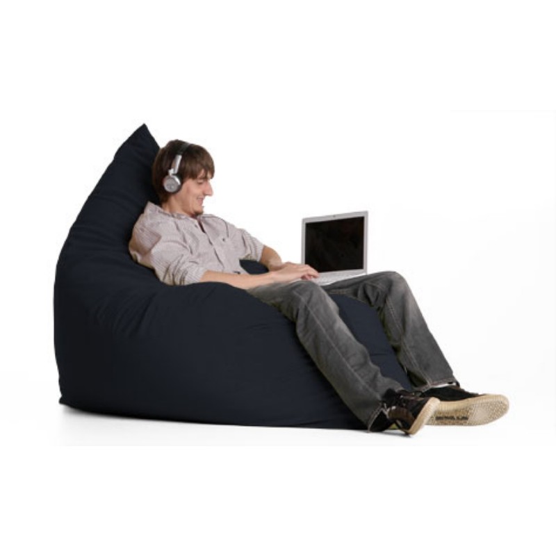 Jaxx Pillow Sac Bean Bag Chair Twill Navy Blue