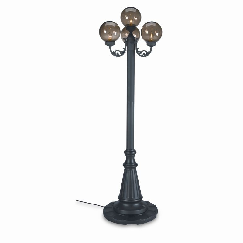 European 4 Globe Portable Patio Lamp Bronze Globes : Outdoor Garden Lamps