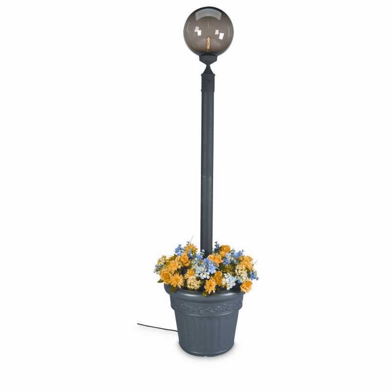 Lighting: Outdoor Garden Lamps: European Globe Portable Planter Patio Lamp Bronze Globe