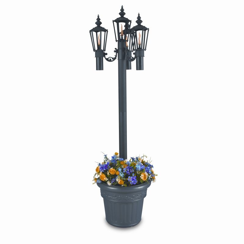 Home & Garden: Outdoor Torches: Islander Citronella Flame Torch Planter 4 Lamps