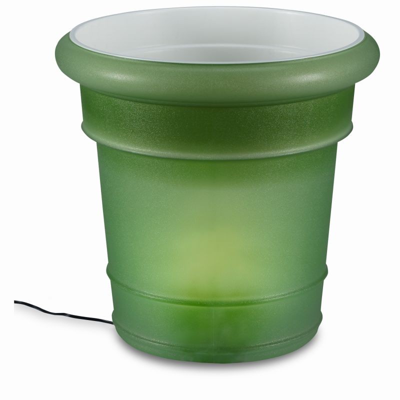 Lighting: Outdoor Garden Lamps: GardenGlo Electric Garden Planter Lamp Green