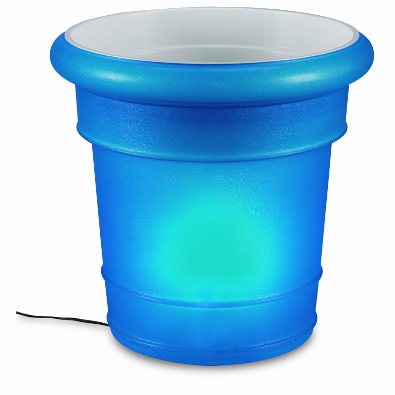 Lighting: Outdoor Garden Lamps: GardenGlo Electric Garden Planter Lamp Blue